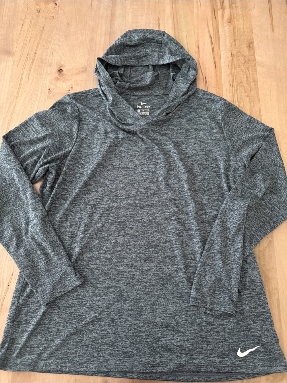 Nike Heather Gray Women’s Hooded Long-Sleeve Top